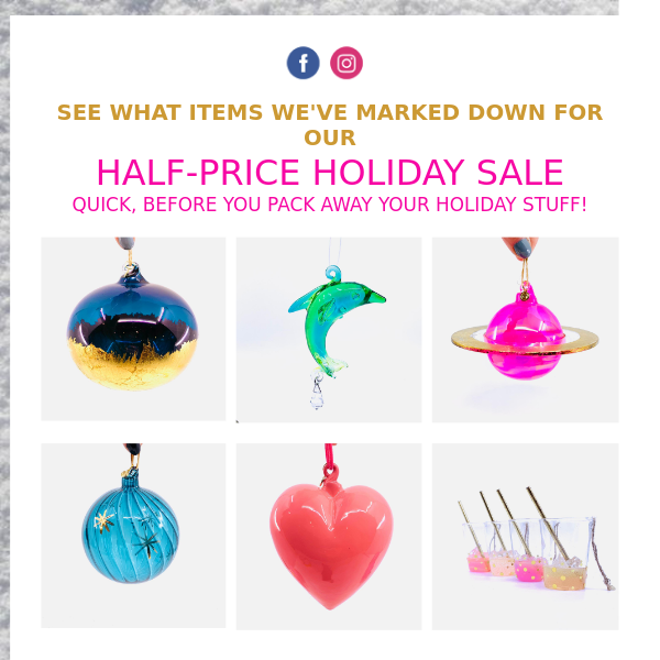 Ooh...HALF PRICED HOLIDAY SALE🎄Ornaments and Holiday Awesomeness