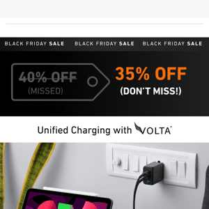 Hi Volta Charger, it's official - it is Black Friday