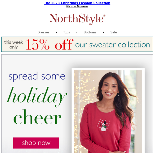 Holiday Cheer ~ Knit Tops, Dressy Tunics, Bold Dresses & More!