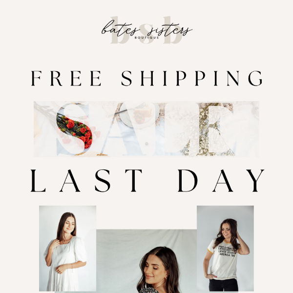 ✨LAST DAY to use FREE SHIPPING✨