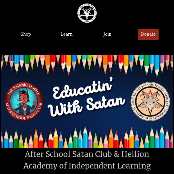 After School Satan Club Fall Newsletter