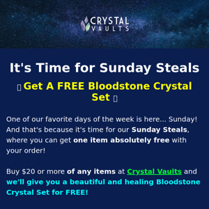 FREE Bloodstone Crystal Set Inside ❤️💚