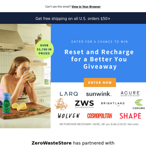 Enter to Win $2,700+ Worth of Sustainable Goodies! ✨