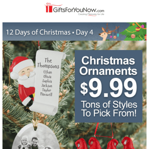 ALL Personalized Christmas Ornaments $9.99 - 12 Days of Christmas | Day 4