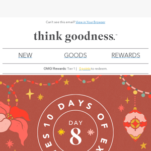 Hey Think Goodness, unlock DAY 8!