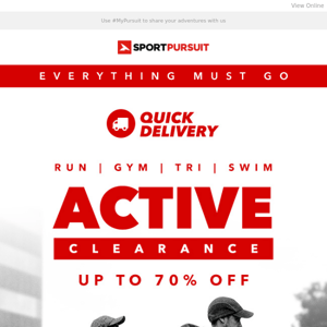 Run & Gym CLEARANCE - Everything Must Go