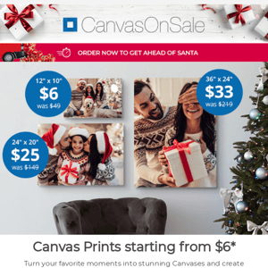 Save up to 88% on Canvas Prints!