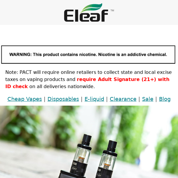 😍Save $10 for Eleaf Vape - Limited Stock!