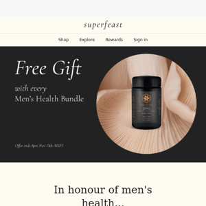 FREE Gift with every Men's Health Bundle!