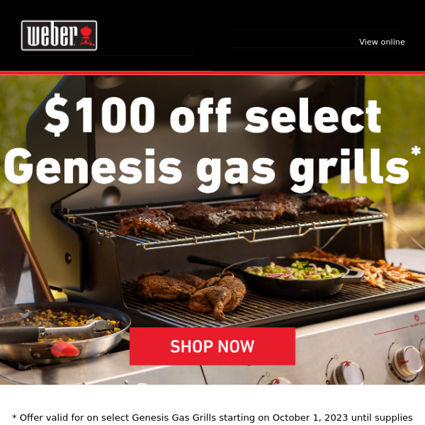 $100 Off Select Genesis Grills!