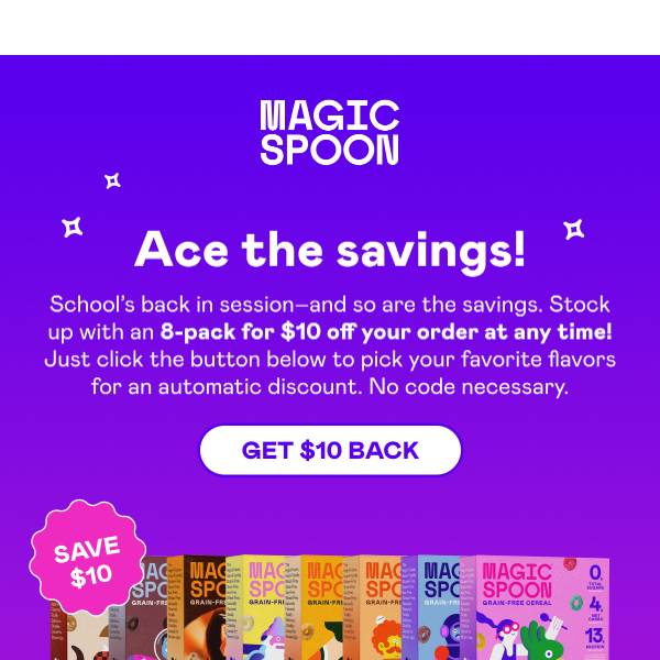 Start the school year with $10 off!! 🎒 - Magic Spoon