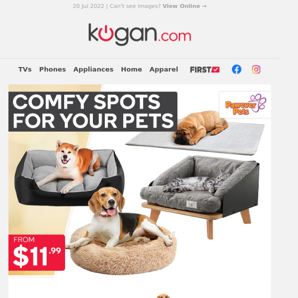 🐕 Comfy & Calming Pet Beds from $11.99 - Deluxe Fleece Beds, Hooded Snuggle Beds, Heated Mats & More