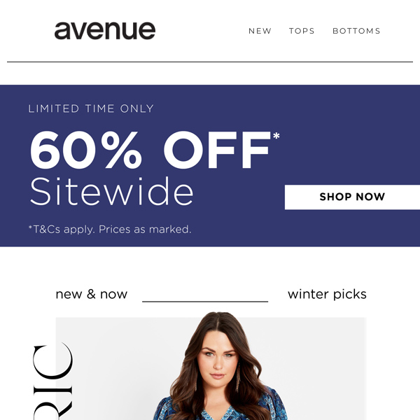 Just In: Electric Indigo + 60% Off* Sitewide