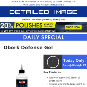 Oberk Defense Gel One Day Sale!