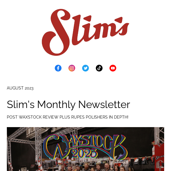 ⭐️ Slim's Detailing Newsletter