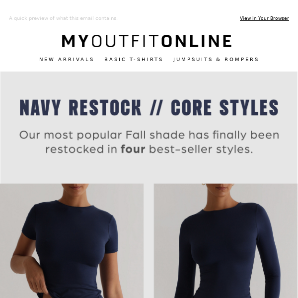 BACK IN STOCK // NAVY + CORE STYLES