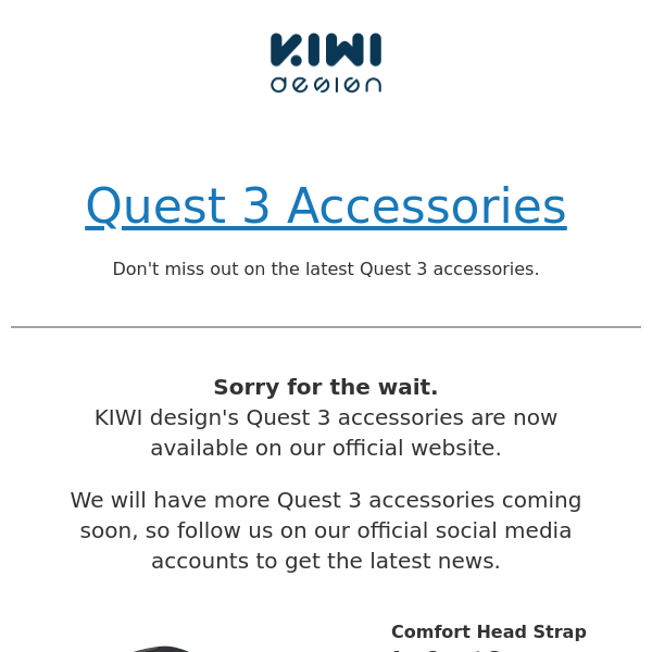 KIWI design's Quest 3 accessories are now available - KIWI Design
