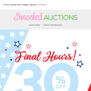 Final Hours! $30 & Under When You Shop Sale On Sale!