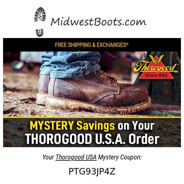 LAST DAY for Your THOROGOOD U.S.A. Mystery Coupon