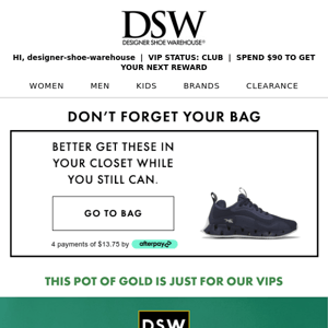 Just for Designer Shoe Warehouse (AND 20% OFF)!