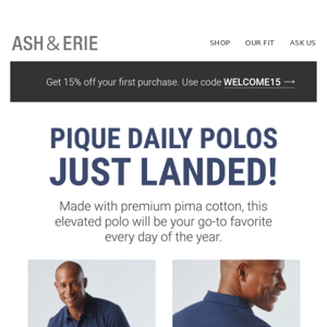 (NEW) Pique Daily Polos