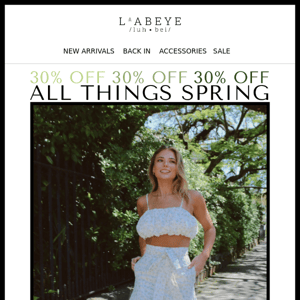 30% OFF SPRING 🌷 🌼 🌸