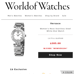 👜 HANDPICKED COUPONS: Extra $200 Off Versace Watch | Visconti Ballpoint Pen $60 | Diamond Heart Ring $220