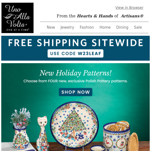 FOUR Exclusive Polish Pottery Patterns Are Here.