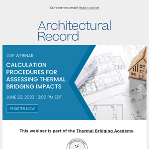 WEBINAR | Calculation Procedures for Assessing Thermal Bridging Impacts