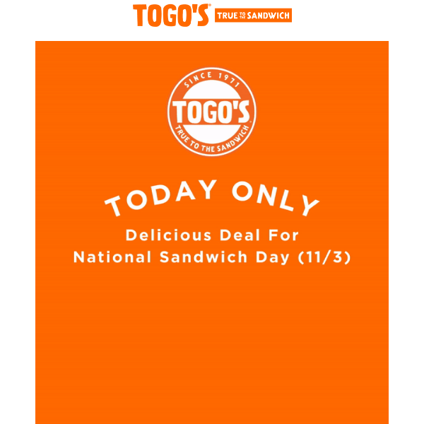 Get $2 Off for National Sandwich Day! 🤑
