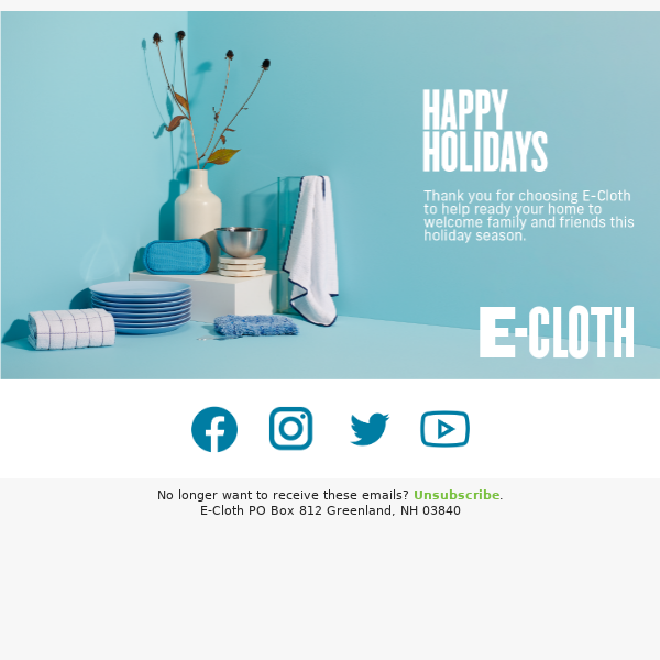 Happy Holidays from E-Cloth