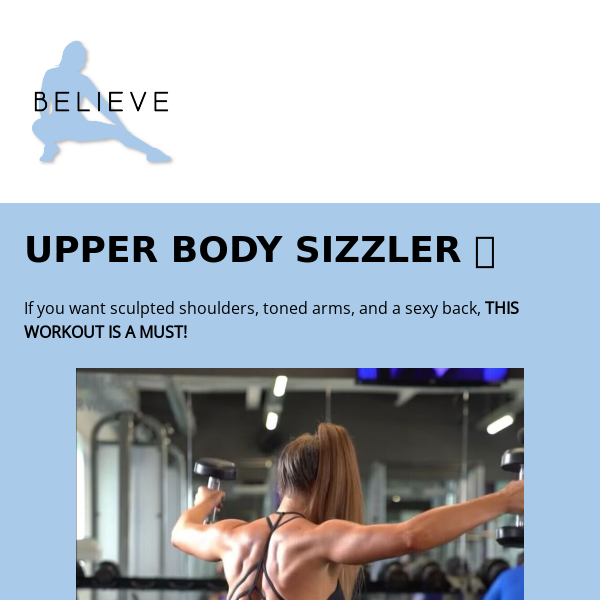 UPPER BODY SIZZLER 🔥