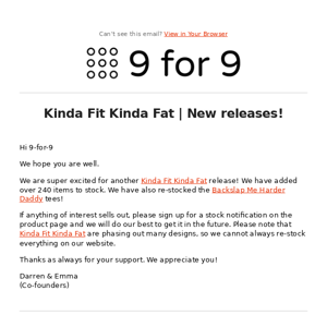 Kinda Fit Kinda Fat | New releases!