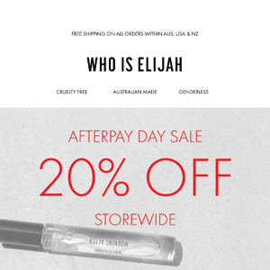 SHOP 20% OFF STOREWIDE