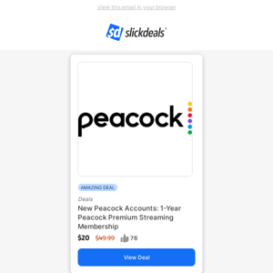 Limited-Time Deals from Peacock TV, HP, Shutterfly & more!