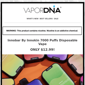Introducing Innobar 7000 Puffs! Only $12.99!