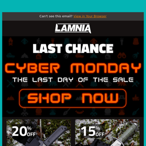 LAST CHANCE | Cyber Monday