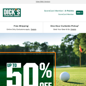 Your DICK'S Sporting Goods update... Here's up to 50% off DEALS for you to enjoy