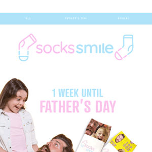 1 Week Until Father's Day 💙 🧦