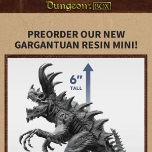 Preorder our new 6" Zombie Tarrasque resin mini!