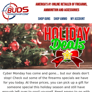 More Holiday Deals from Buds!