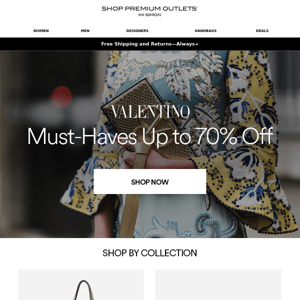 Up to 70% off Valentino