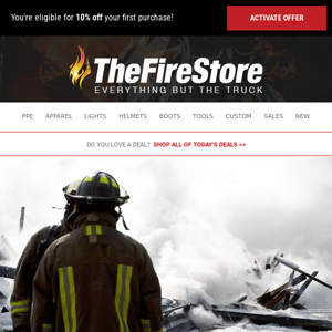 🧑‍🚒 Use your 10% off offer for all of your firefighting needs