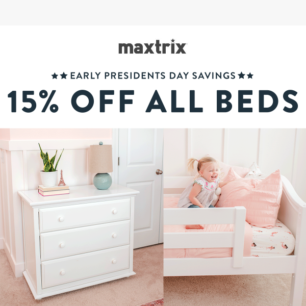 Exclusive 15% Off Starter Beds + Furniture