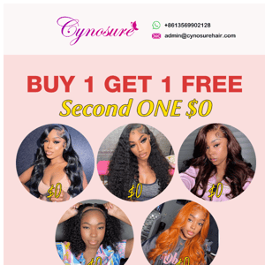 OMG, yes! $0 Get Second Wig!