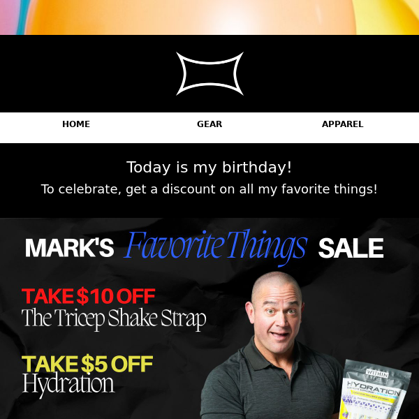 It's Mark's Birthday, score a discount on his faves to celebrate!