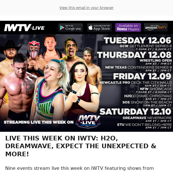 TONIGHT LIVE on IWTV: GCW Settlement Series!