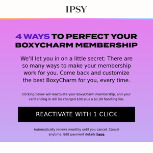 🤫Shh... Your BoxyCharm hacks are inside