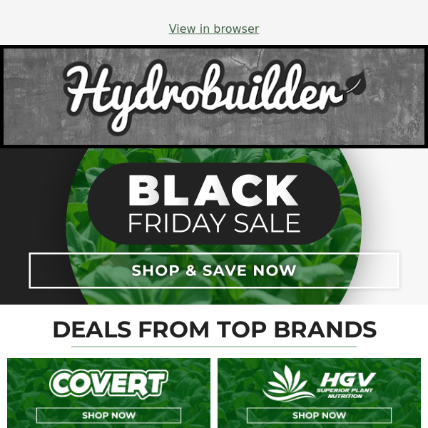 Unbelievable Black Friday Deals Now on Hydrobuilder! 🤩