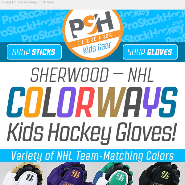 Kids Colorways Gloves, w/Free Personalization & Tape!